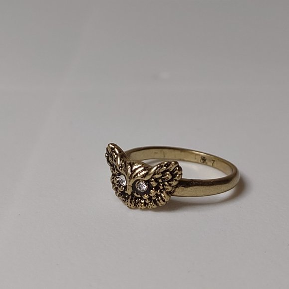 Cute Banana Republic Size 6.75 Owl Ring - Picture 2 of 12